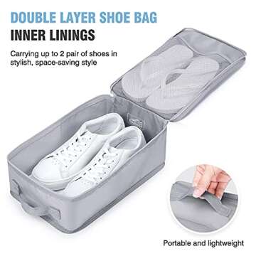 Mossio 6 Pack Travel Essential for Clothes, Cosmetics, Toiletries