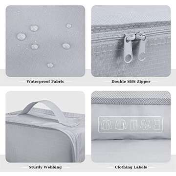 Mossio Packing Cubes - Essential Travel Organizer Set