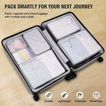 Mossio Packing Cubes - Essential Travel Organizer Set