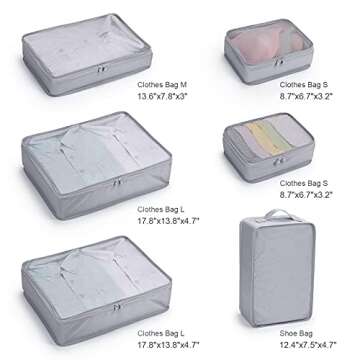 Mossio Packing Cubes - Essential Travel Organizer Set