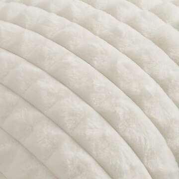 FUTEI Cream White Decorative Throw Pillow Covers 20x20 Inch Set of 2,Square Cushion Case,Fluffy Faux...