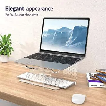 Stylish VANKVIN Acrylic Laptop Stand for Comfort