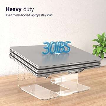 Stylish VANKVIN Acrylic Laptop Stand for Comfort