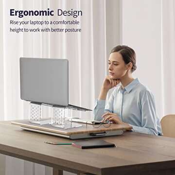 Stylish VANKVIN Acrylic Laptop Stand for Comfort
