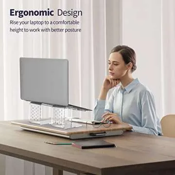 Stylish VANKVIN Acrylic Laptop Stand for Comfort