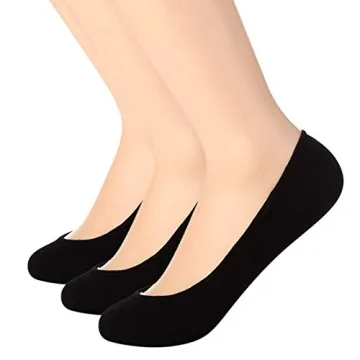 Ultra Low Cut Liner Socks for Women - Non Slip No Show Invisible - 3 Pairs