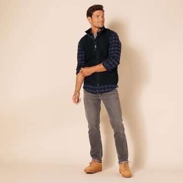 Comfortable Men's Full-Zip Polar Fleece Vest for Outdoors