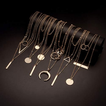 Biokia Layered Necklaces Set for Women - 6 Stylish Pieces