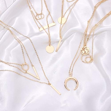 Biokia Layered Necklaces Set for Women - 6 Stylish Pieces