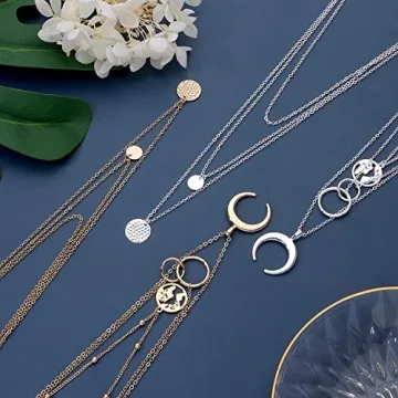Biokia Layered Necklaces Set for Women - 6 Stylish Pieces