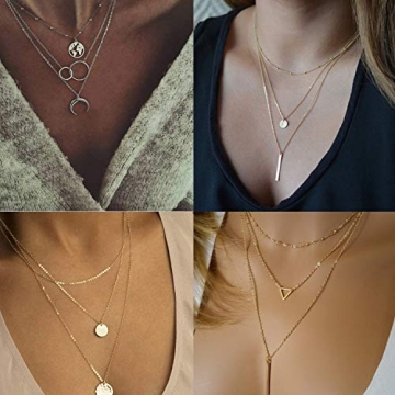 Biokia Layered Necklaces Set for Women - 6 Stylish Pieces