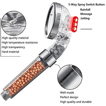 NOSAME High-Pressure Shower Head with Filtration & 3 Modes