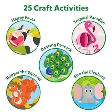Skillmatics Snip, Snip Animals Craft Kit for Kids 3-7