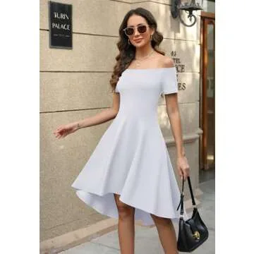 Sarin Mathews Off Shoulder High Low Cocktail Dress 2XL