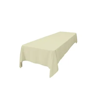 LA Linen Polyester Poplin Washable Rectangular Tablecloth, Stain and Wrinkle Resistant 60x108 for Di...