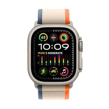 Apple Watch Ultra 2 [GPS + Cellular 49mm] Smartwatch with Rugged Titanium Case & Orange/Beige Trail ...