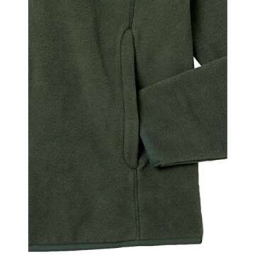 Amazon Essentials Men's Fleece Jacket, 1/4 Zipper Pullover, Medium, Forest Green