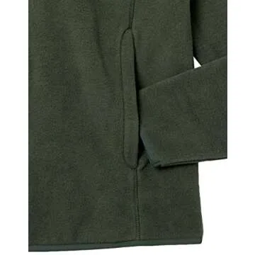 Amazon Essentials Men's Fleece Jacket, 1/4 Zipper Pullover, Medium, Forest Green