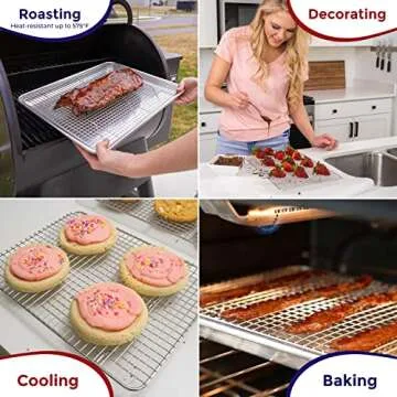 KITCHENATICS Stainless Steel Half Sheet Cooling Rack