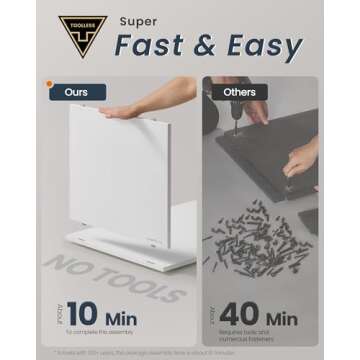 SONGMICS Superfast Toolless Assembly Bookshelf - Versatile Organizer