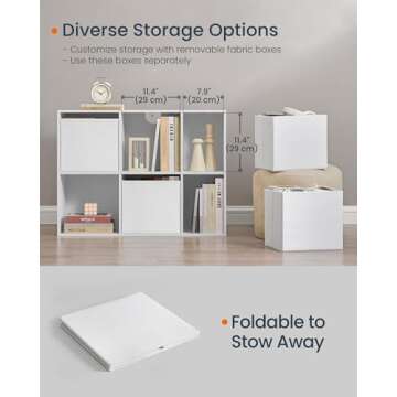 SONGMICS Superfast Toolless Assembly Bookshelf - Versatile Organizer