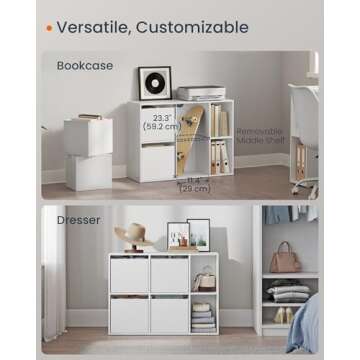 SONGMICS Superfast Toolless Assembly Bookshelf - Versatile Organizer