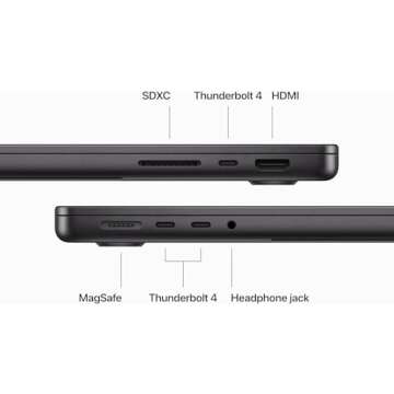 2023 Apple MacBook Pro with Apple M3 Pro Chip (14-inch, 36GB RAM, 4TB SSD Storage) (QWERTY English) Space Black (Renewed)