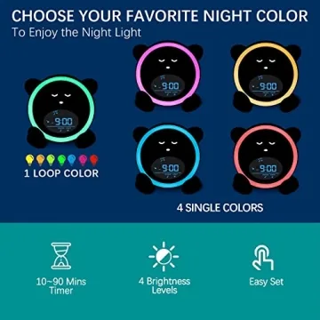 Windflyer OK to Wake Clock for Kids with Night Light