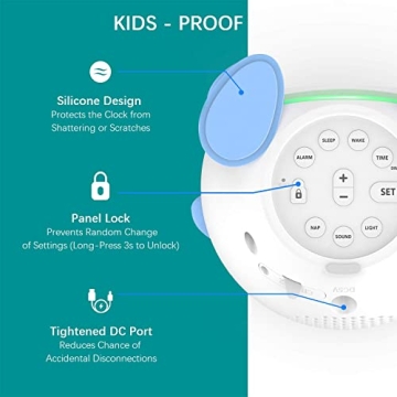 Windflyer OK to Wake Clock for Kids with Night Light