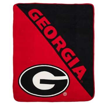 Cozy Northwest NCAA Georgia Bulldogs Micro Raschel Throw Blanket 46" x 60" Halftone