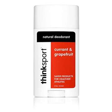 Thinksport Natural Deodorant – Aluminum Free Under Arm Freshness – Non-Toxic Travel Size Sports ...