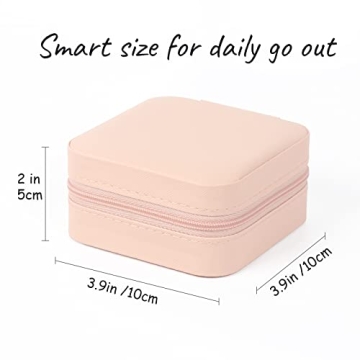 MFXIP Travel Jewelry Case Compact Organizer PU Leather