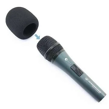 LEFXMOPHY for Sennheiser E835 Windscreen, Pop Filter for E965 E835S E 835 e935 E935 e945 E945 E 945 E845-S E845 e845 Microphone Replacement 3-Pack Mic Foam Cover Asseccories