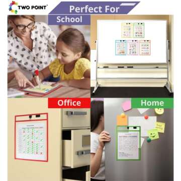 Magnetic Dry Erase Pockets - 6-Pack for Easy Organization