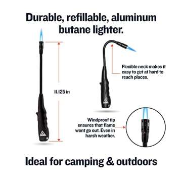 Ignik Refillable Windproof Aluminum Butane Lighter