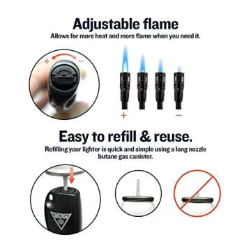 Ignik Refillable Windproof Aluminum Butane Lighter