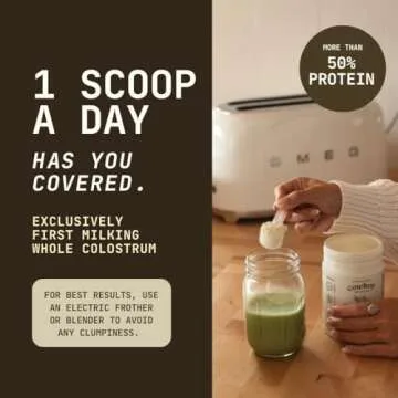 COWBOY COLOSTRUM - Bovine Colostrum Powder - The Exclusive 1st Milking Whole Colostrum - Grass Fed Colostrum Supplement for Gut Health, Immunity, Skin & Hair. Non-GMO (Unflavored, 40 Servings)