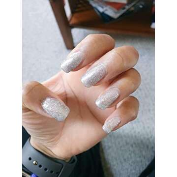 AIMEILI Glitter Gel Nail Polish - Stunning Silver Shine