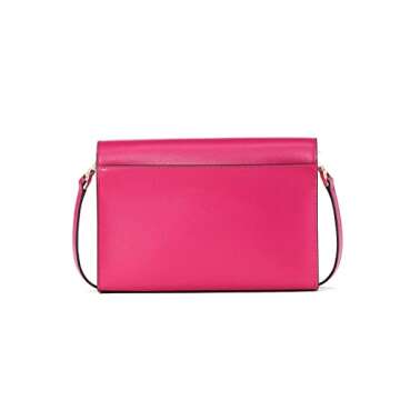 Kate Spade Carson Saffiano Leather Convertible Crossbody Bag (Deep Hibiscus)