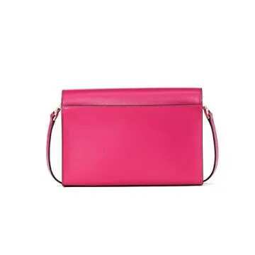 Kate Spade Carson Saffiano Leather Convertible Crossbody Bag (Deep Hibiscus)