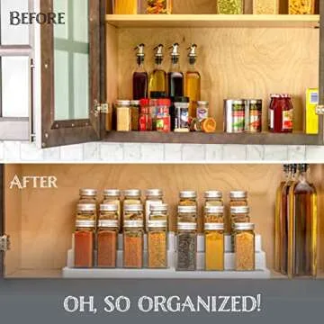 Oizeir 3-Tier Expandable Spice Rack for Organizing
