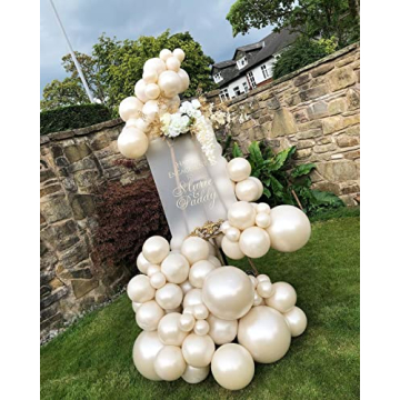 Kozee Pearl White Double-Stuffed Balloons for Events