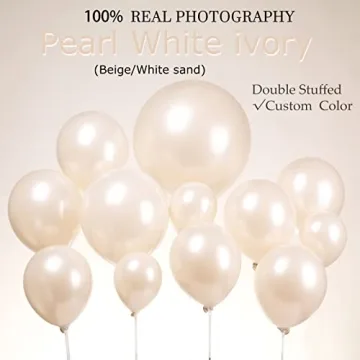 Kozee Pearl White Double-Stuffed Balloons for Events