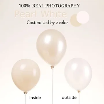 Kozee Pearl White Double-Stuffed Balloons for Events