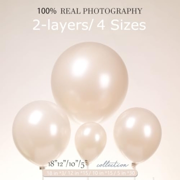 Kozee Pearl White Double-Stuffed Balloons for Events