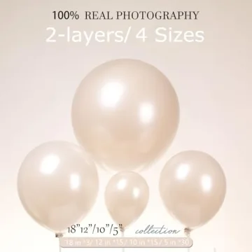 Kozee Pearl White Double-Stuffed Balloons for Events