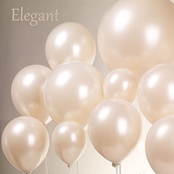 Kozee Pearl White Double-Stuffed Balloons for Events