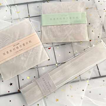 30 PCS Vintage Scrapbooking Paper Cutout Lace Scrapbook Paper Journaling Decorative Paper Aesthetic Scrapbooking Paper for Bullet Journals Junk Journal Planners Art Craft Picture Frames