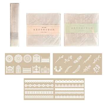 30 PCS Vintage Scrapbooking Paper Cutout Lace Scrapbook Paper Journaling Decorative Paper Aesthetic Scrapbooking Paper for Bullet Journals Junk Journal Planners Art Craft Picture Frames