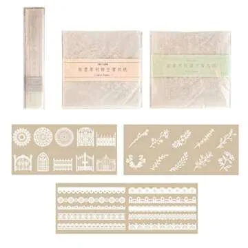 30 PCS Vintage Scrapbooking Paper Cutout Lace Scrapbook Paper Journaling Decorative Paper Aesthetic Scrapbooking Paper for Bullet Journals Junk Journal Planners Art Craft Picture Frames
